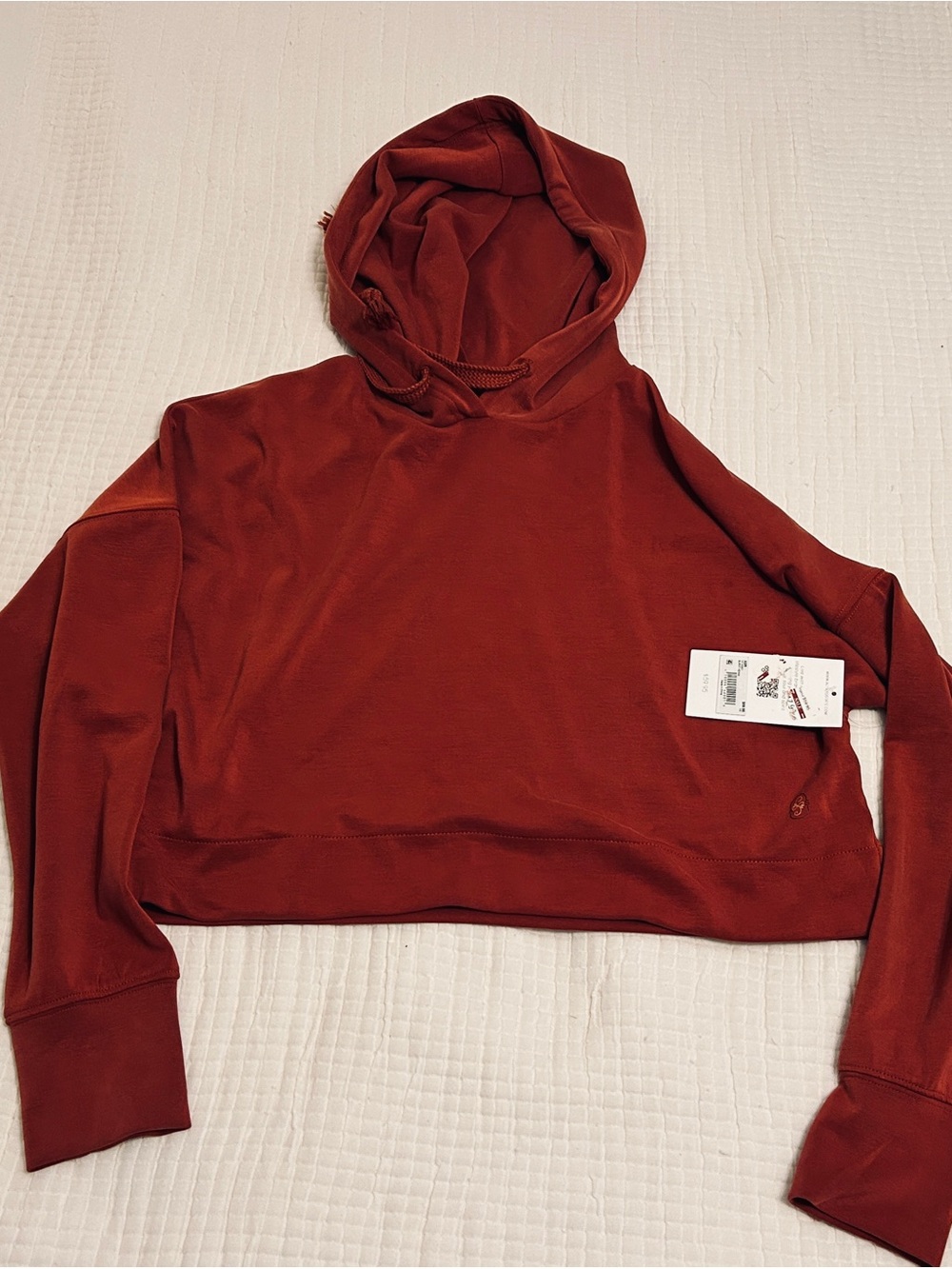 Altar'd State Maroon Cropped Hoodie